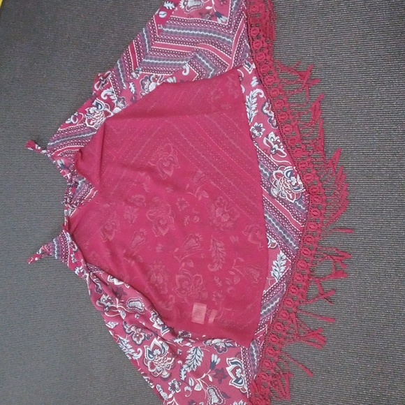 SMALL flower print adjustable straps, ribbon tie, sleveless tank halter top SOHO - Picture 12 of 16